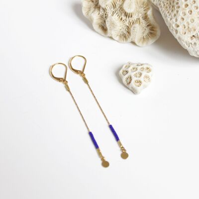 Boucles d'oreilles Luz bleu foncé