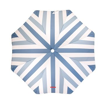 Parasol de terrasse extérieur bleu, parasol de plage UPF 50+ Protection larges rayures 3