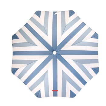 Parasol de Plage Protection UV50+ Extra Large Inclinable Bleu Larges Rayures - BRISBANE 3