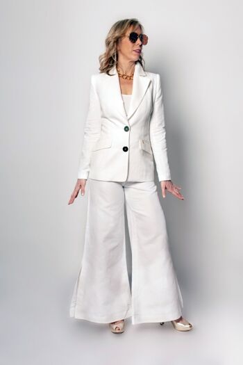 PANTALON PALAZZO - BLANC