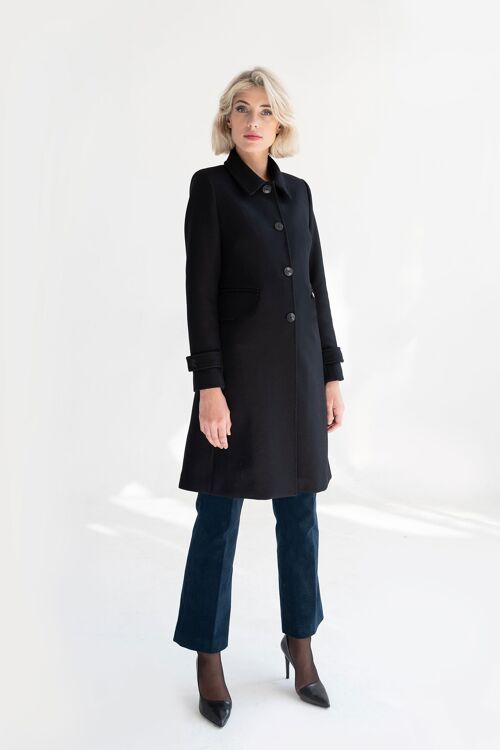 SHORT RECYCLED WOOL CLOTH COAT