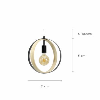 Suspension en bambou et métal Arabel - Grand Modèle 6