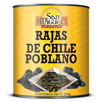 Sliced Poblano pepper - San Miguel - 220 gr