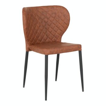 Pisa Dining Chair - Chaise en PU marron vintage HN1220 1