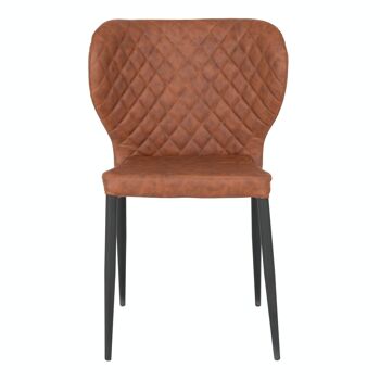 Pisa Dining Chair - Chaise en PU marron vintage HN1220 3