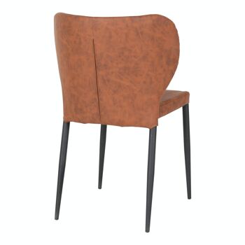 Pisa Dining Chair - Chaise en PU marron vintage HN1220 5