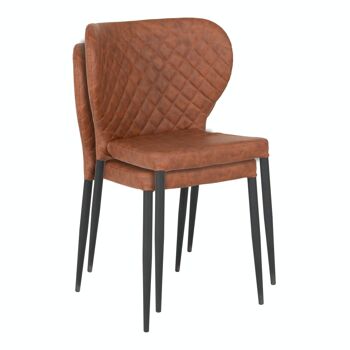 Pisa Dining Chair - Chaise en PU marron vintage HN1220 6