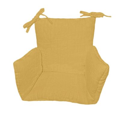 Organic Cotton High Chair Cushion - Honey