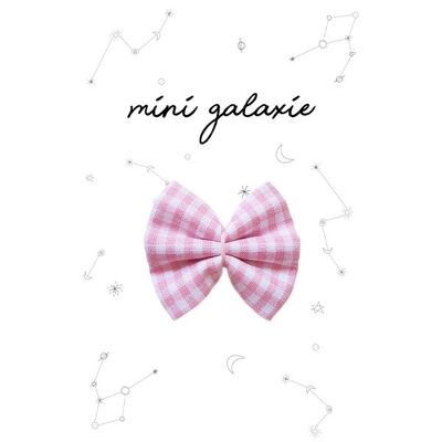 Pink mini bow barrette