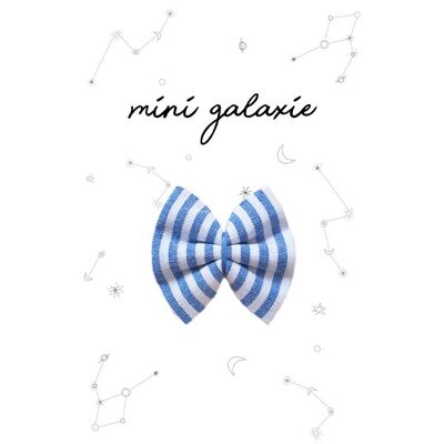 Barrette mini noeud Bleu