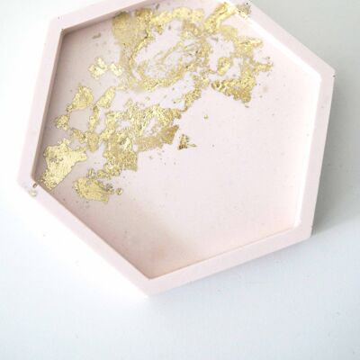 "Metallic Chic" pink bowl - Gold