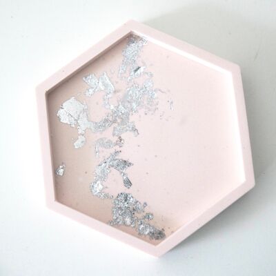 Pink bowl "Metallic Chic" - Silver