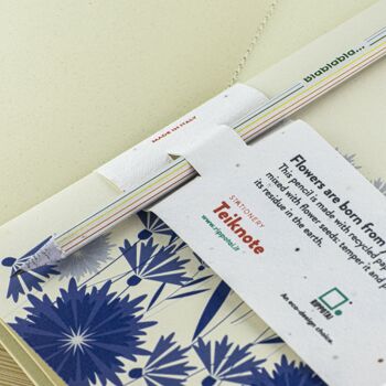 Coffret carnet écologique Teiknote avec crayon à planter - Bleuets 4