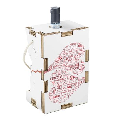 El portabotellas que se convierte en pantalla de diseño Wine Lover - Sin kit de luz - Amor Día de la Madre