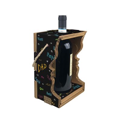Il Portabottiglie che diventa paralume di design Wine Lover - Senza kit luce - Festa del papà sfondo nero