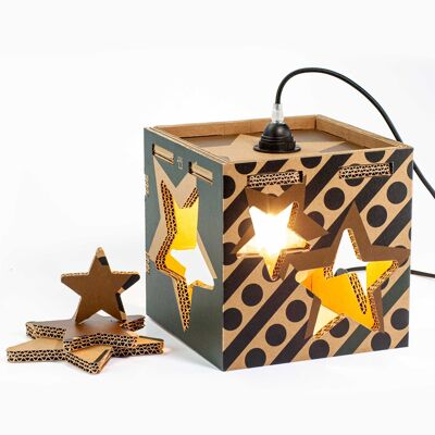 Porte-panettone et lampe Etoiles - Noir