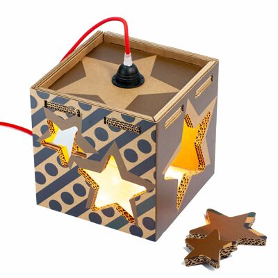 Panettone holder and Stars lamp - Red