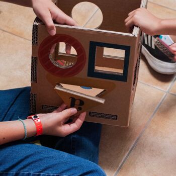 Coffre à jouets Montessori avec formes, détache Playpotai Shapes - Sans kit lumineux 4
