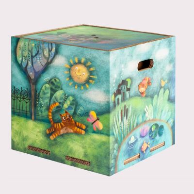 Pouf container for the bedroom Poufpotai - 33x33x33 - Fairy Tale