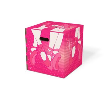 Pouf conteneur pour la chambre Poufpotai - 40x40x40 - Ballet 1