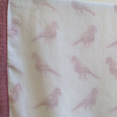 Coperta per neonati a 3 strati con uccellino rosa