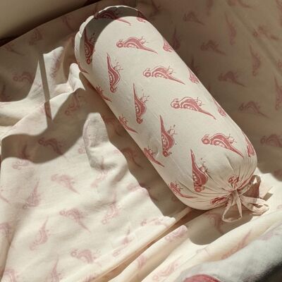 Pink bird pillow
