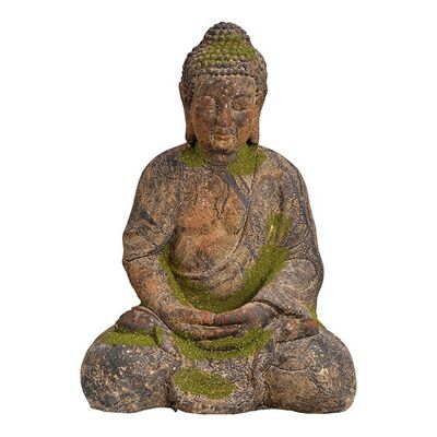Buddha aus Magnesia Antik Grün (B/H/T) 30x42x23cm