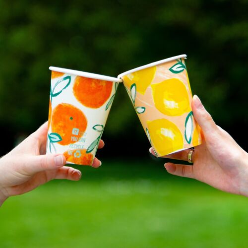 Citrus Fruit Lemon and Orange Cups - 8 Pack