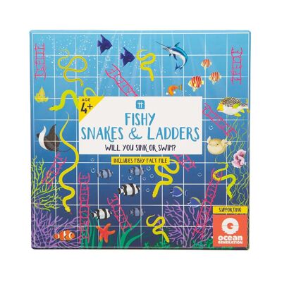 Fischschlangen und Leitern Spiel für Kinder