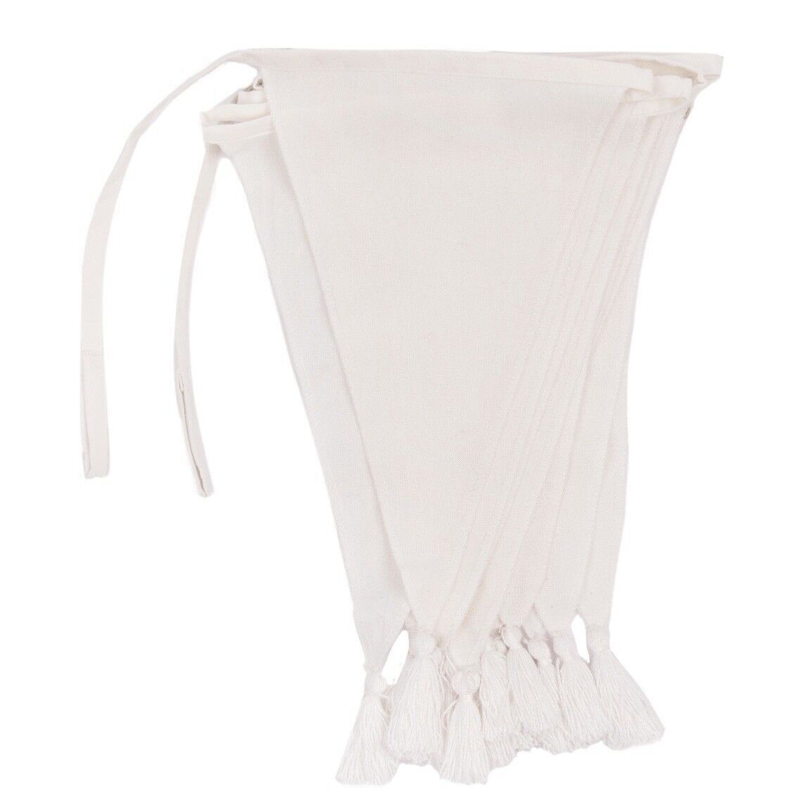 White Fabric Bunting - 3m