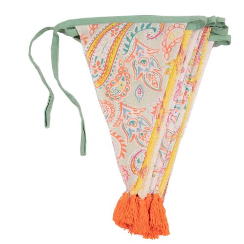 Boho Paisley Fabric Bunting for Summer - 3m