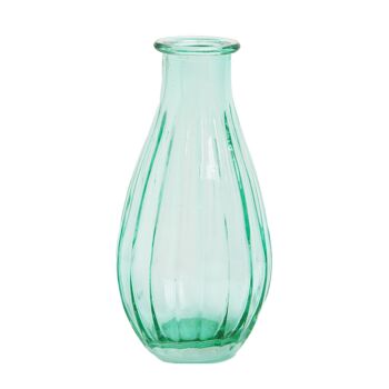 Vase bourgeon en verre vert jade pour fleurs 6