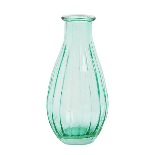 Jade Green Glass Bud Vase for Flowers