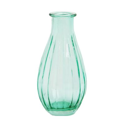 Jade Green Glass Bud Vase for Flowers