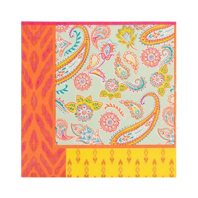 Eco-Friendly Boho Paisley Napkins - 20 Pack