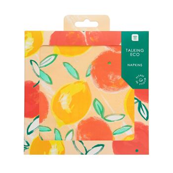 Serviettes Citrus Citron et Orange - Paquet de 20 7