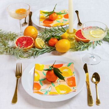 Serviettes Citrus Citron et Orange - Paquet de 20 9