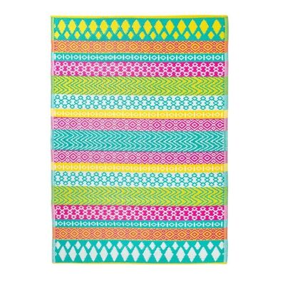 Colourful Summer Outdoor Rug for Beach