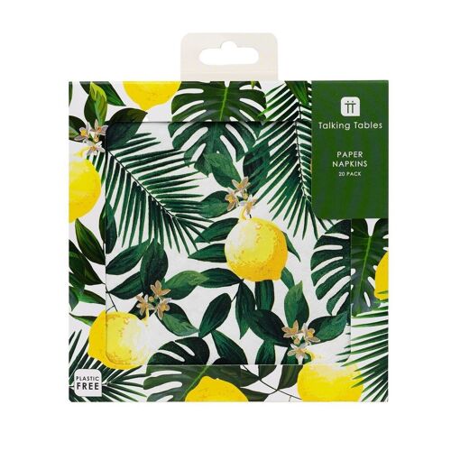 Tropical Lemon Napkins - 20 Pack