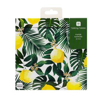 Tropical Lemon Servietten - 20er Pack