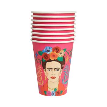 Tasses Boho Frida Kahlo écologiques - Paquet de 8 7