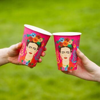 Tasses Boho Frida Kahlo écologiques - Paquet de 8 8