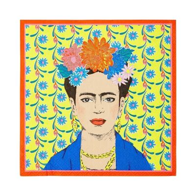 Serviettes Boho Frida Kahlo, fête d'été - paquet de 20