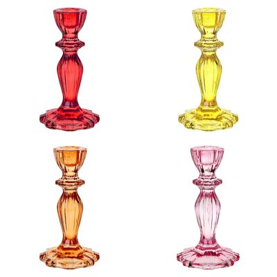 Bougeoirs en verre Starter Set - Couleurs chaudes