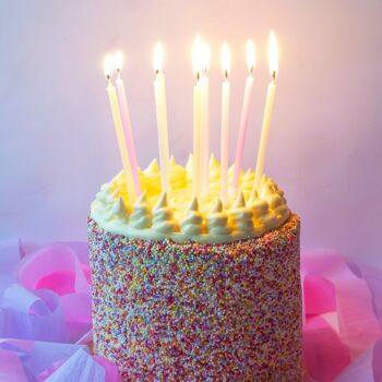 Longues bougies d'anniversaire de couleur pastel - Paquet de 16 10