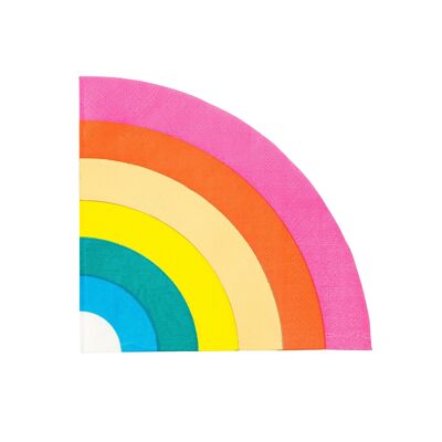Servilletas con forma de arcoíris - Paquete de 20