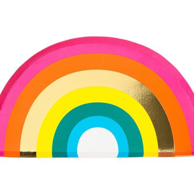 Teller in Regenbogenform – 16 Stück