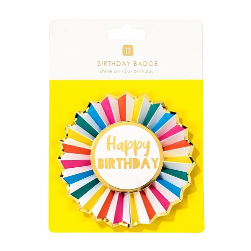 Rainbow Happy Birthday Badge