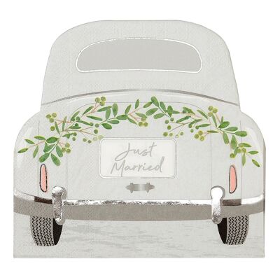 Just Married' Wedding Napkins - 16 Pack