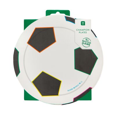 Platos de fútbol ecológicos - Paquete de 12